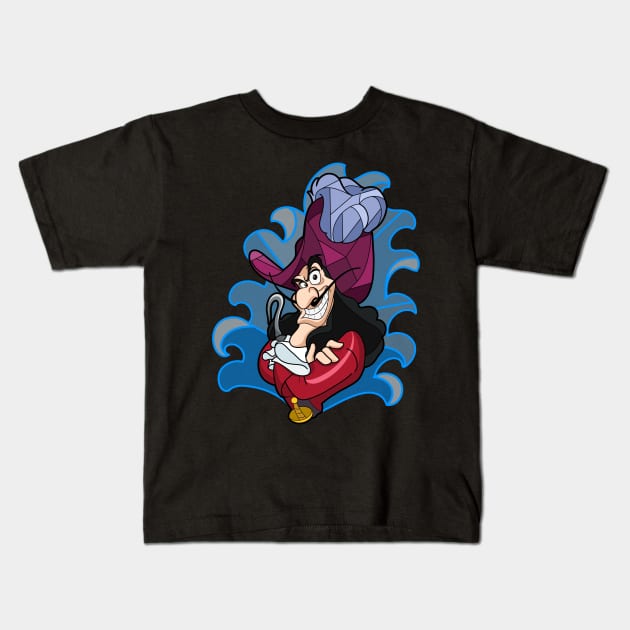 Captain Hook Kids T-Shirt by Ginny Heart Lab